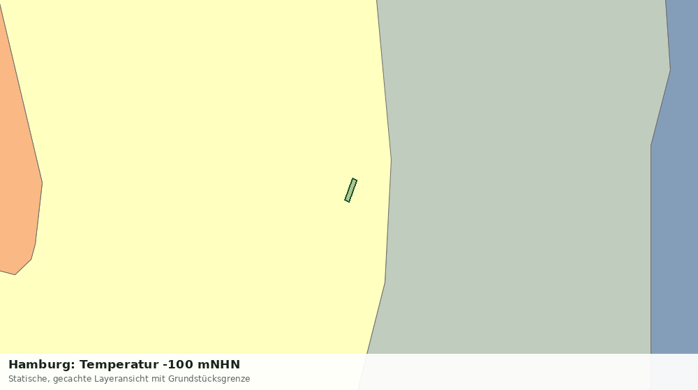Statische Kartenansicht: Hamburg: Temperatur -100 mNHN