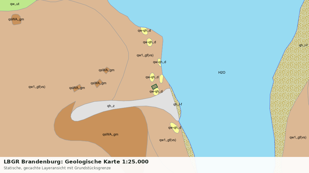 Statische Kartenansicht: LBGR Brandenburg: Geologische Karte 1:25.000