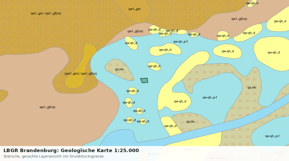 Statische Kartenansicht: LBGR Brandenburg: Geologische Karte 1:25.000