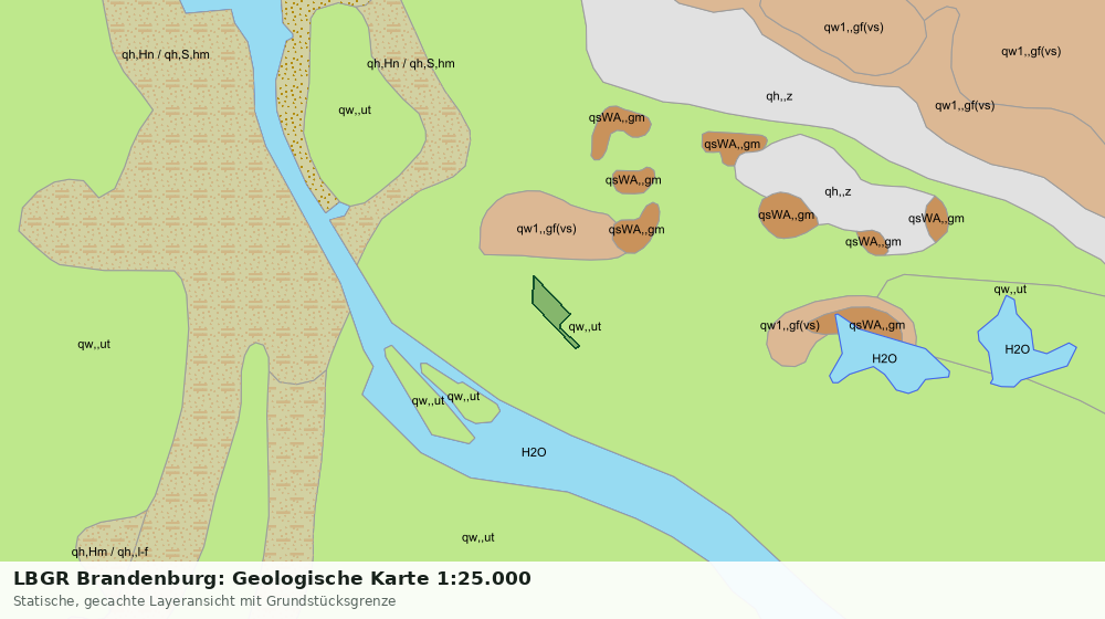 Statische Kartenansicht: LBGR Brandenburg: Geologische Karte 1:25.000
