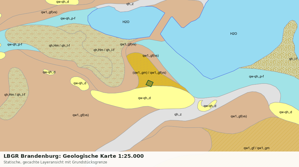 Statische Kartenansicht: LBGR Brandenburg: Geologische Karte 1:25.000