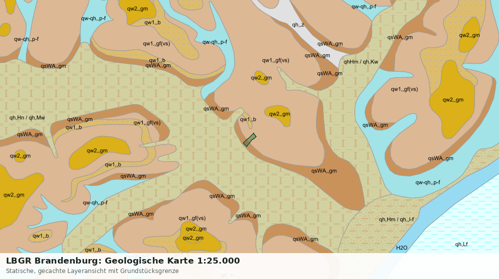 Statische Kartenansicht: LBGR Brandenburg: Geologische Karte 1:25.000