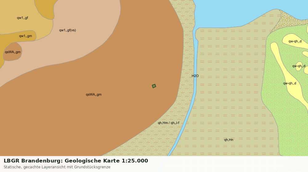 Statische Kartenansicht: LBGR Brandenburg: Geologische Karte 1:25.000