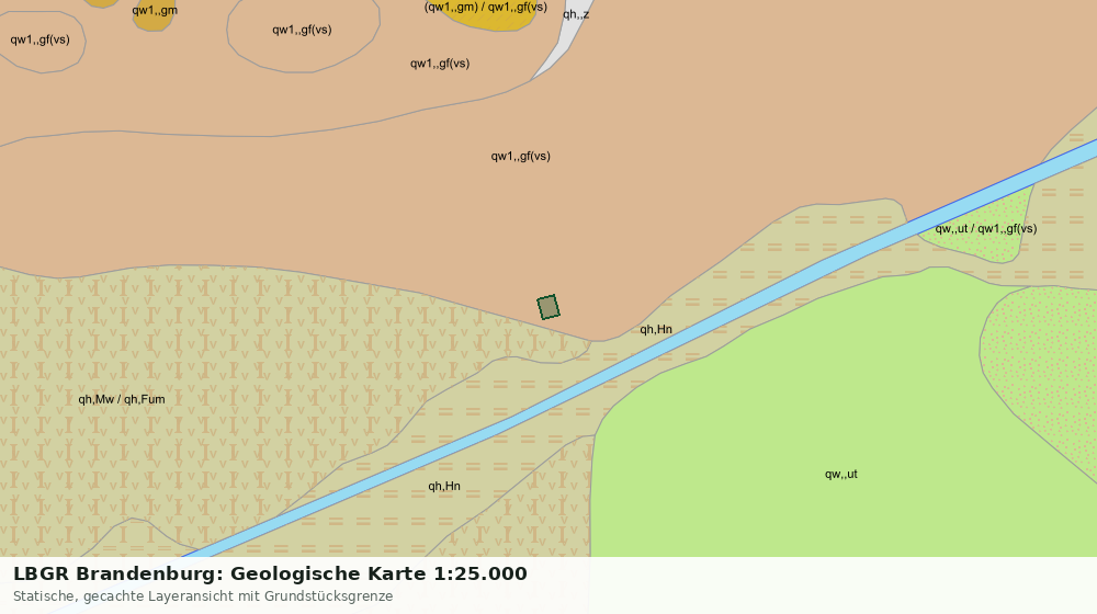 Statische Kartenansicht: LBGR Brandenburg: Geologische Karte 1:25.000