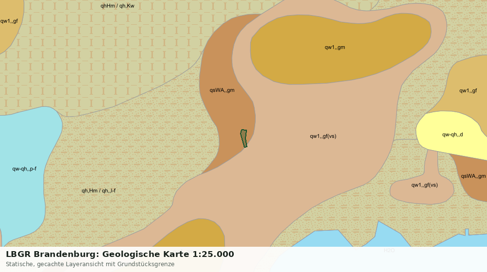 Statische Kartenansicht: LBGR Brandenburg: Geologische Karte 1:25.000