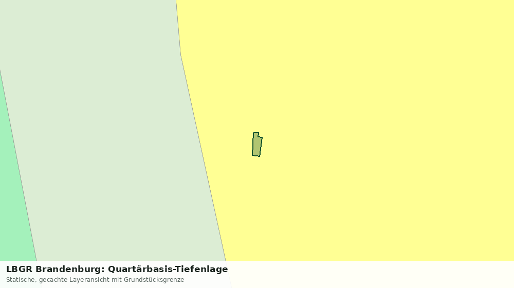 Statische Kartenansicht: LBGR Brandenburg: Quartärbasis-Tiefenlage