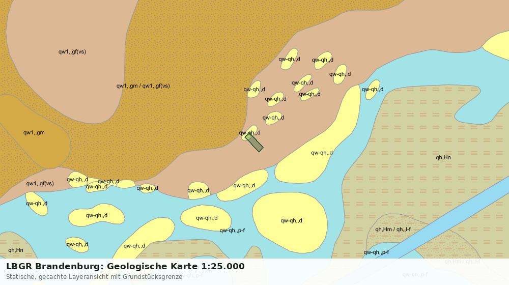 Statische Kartenansicht: LBGR Brandenburg: Geologische Karte 1:25.000