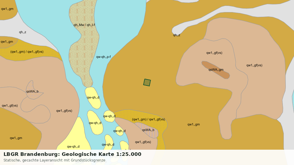 Statische Kartenansicht: LBGR Brandenburg: Geologische Karte 1:25.000