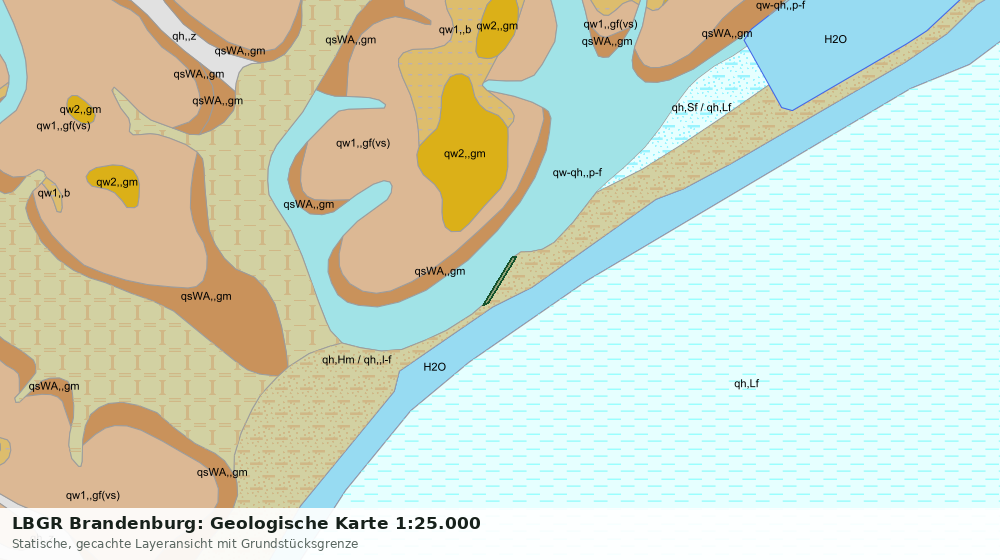 Statische Kartenansicht: LBGR Brandenburg: Geologische Karte 1:25.000