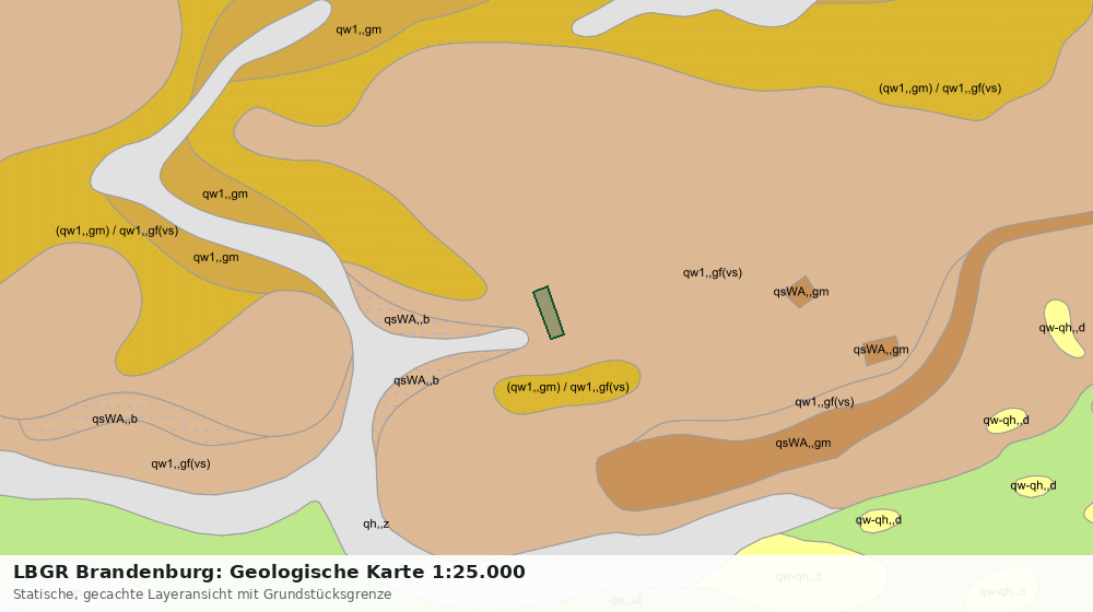 Statische Kartenansicht: LBGR Brandenburg: Geologische Karte 1:25.000