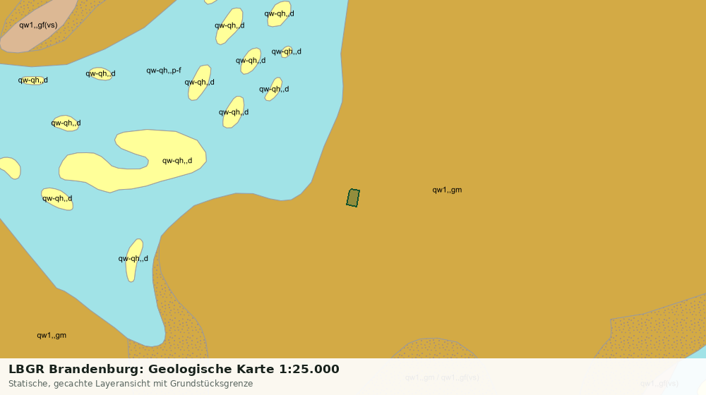 Statische Kartenansicht: LBGR Brandenburg: Geologische Karte 1:25.000