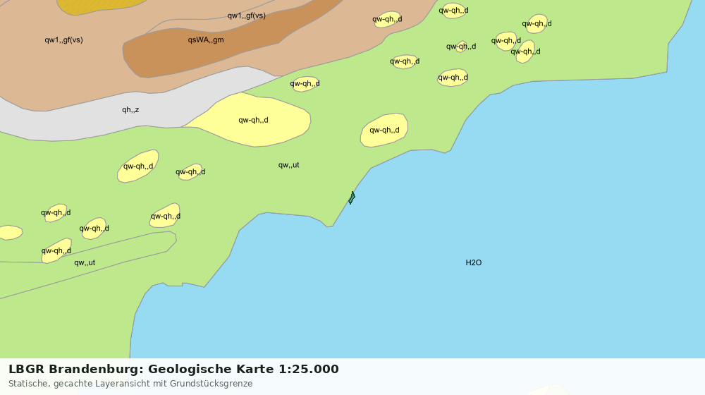 Statische Kartenansicht: LBGR Brandenburg: Geologische Karte 1:25.000