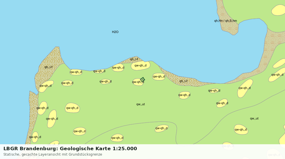 Statische Kartenansicht: LBGR Brandenburg: Geologische Karte 1:25.000