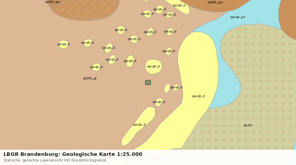 Statische Kartenansicht: LBGR Brandenburg: Geologische Karte 1:25.000