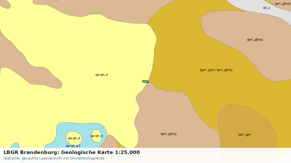 Statische Kartenansicht: LBGR Brandenburg: Geologische Karte 1:25.000