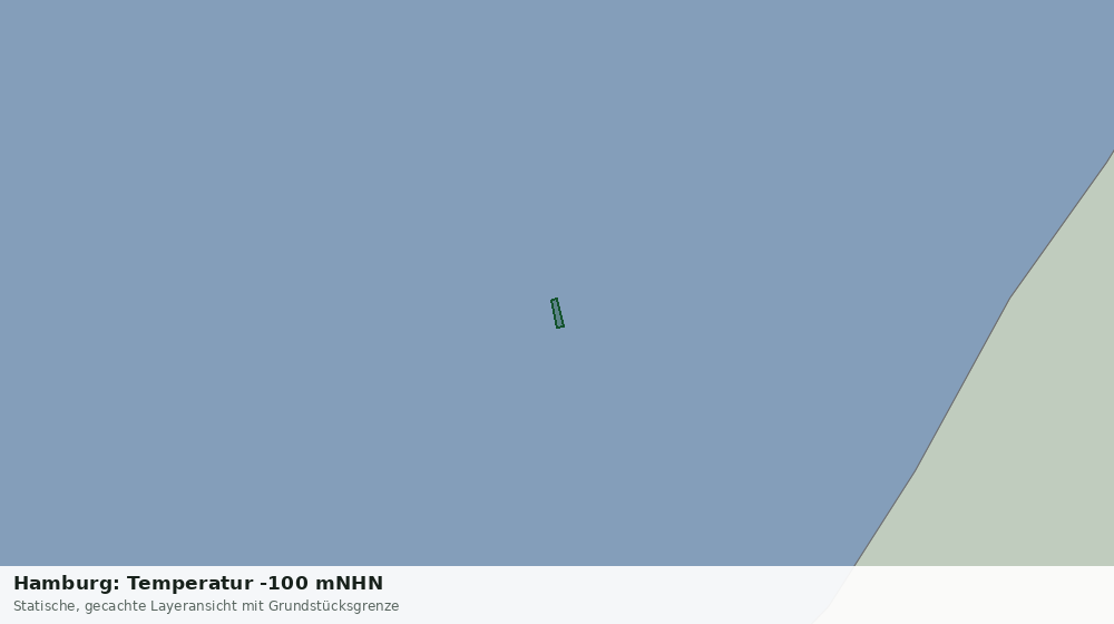 Statische Kartenansicht: Hamburg: Temperatur -100 mNHN