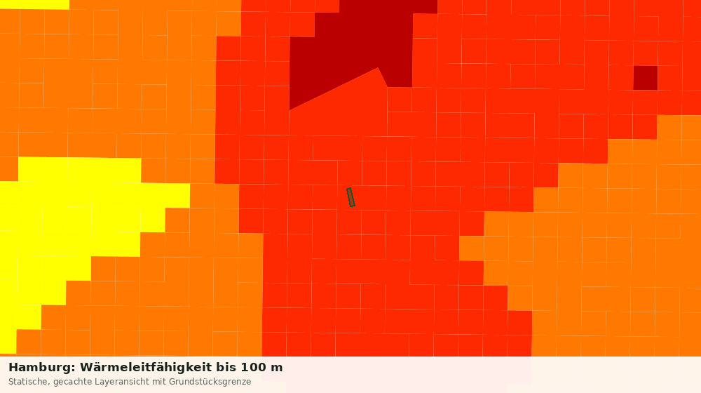 Statische Kartenansicht: Hamburg: Wärmeleitfähigkeit bis 100 m