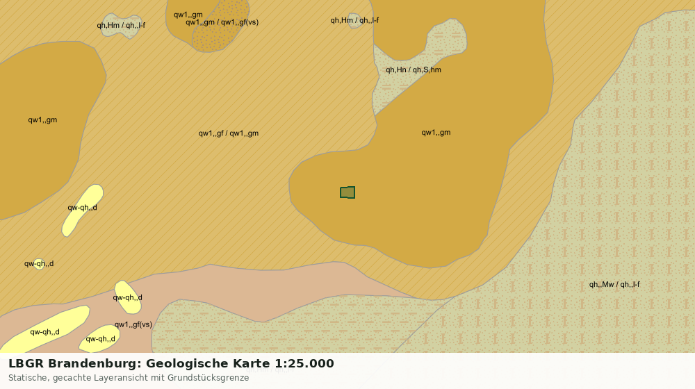 Statische Kartenansicht: LBGR Brandenburg: Geologische Karte 1:25.000