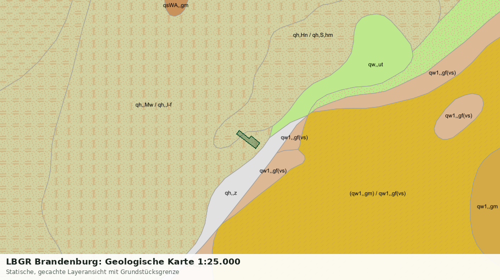 Statische Kartenansicht: LBGR Brandenburg: Geologische Karte 1:25.000