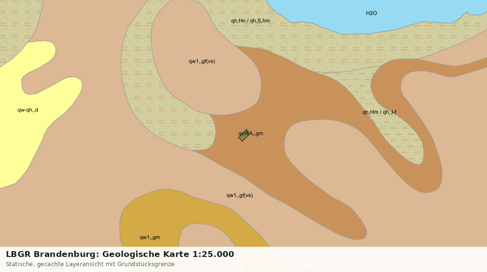 Statische Kartenansicht: LBGR Brandenburg: Geologische Karte 1:25.000