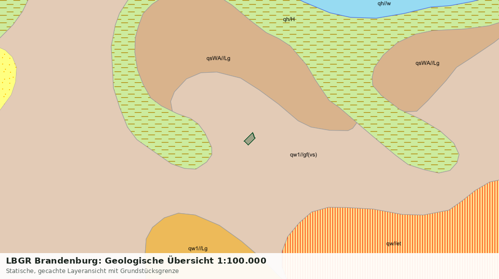 Statische Kartenansicht: LBGR Brandenburg: Geologische Übersicht 1:100.000
