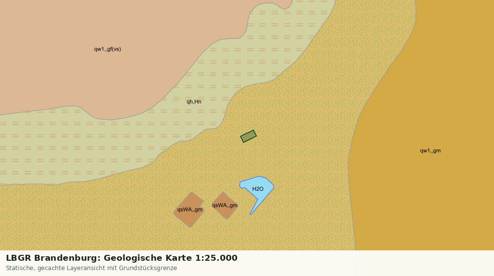 Statische Kartenansicht: LBGR Brandenburg: Geologische Karte 1:25.000