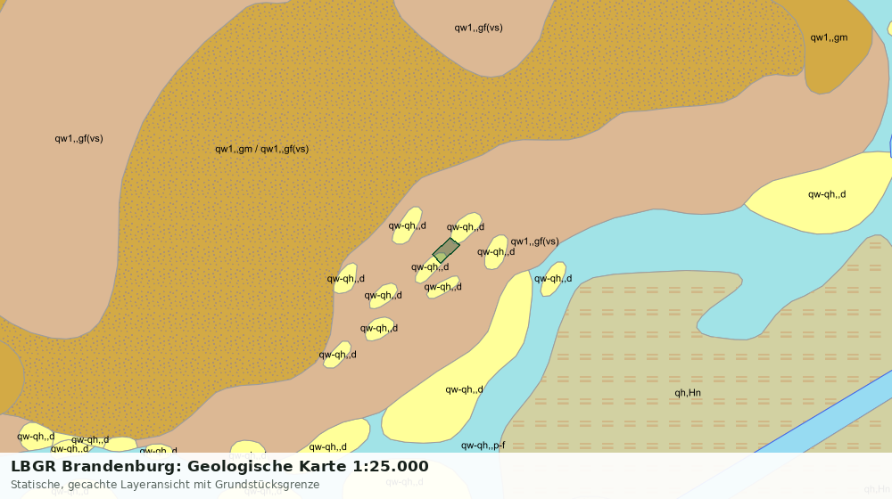 Statische Kartenansicht: LBGR Brandenburg: Geologische Karte 1:25.000