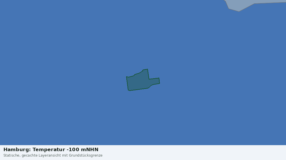 Statische Kartenansicht: Hamburg: Temperatur -100 mNHN