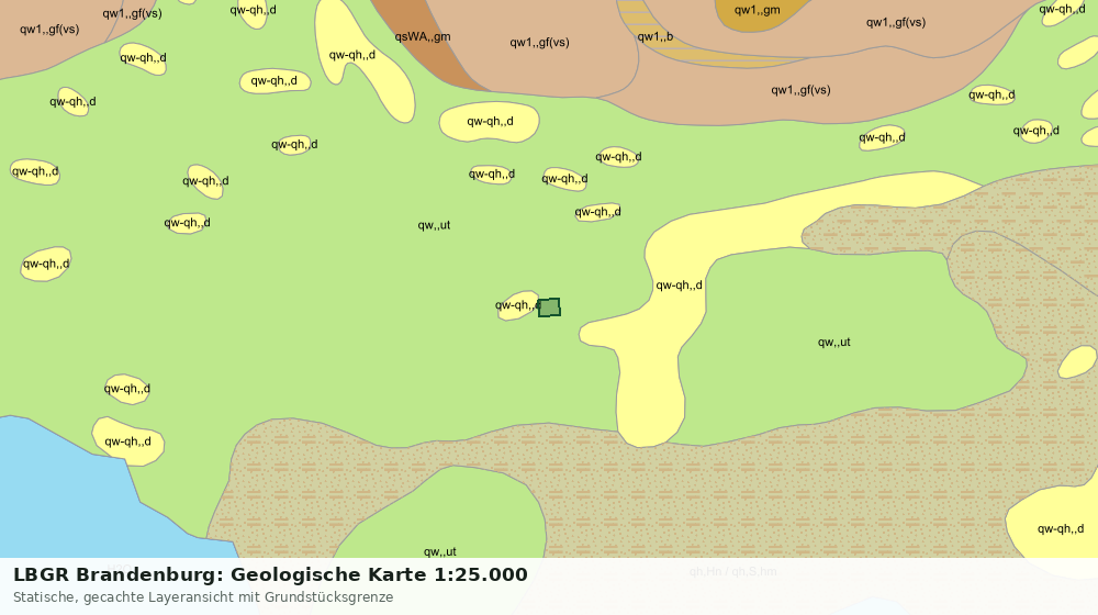 Statische Kartenansicht: LBGR Brandenburg: Geologische Karte 1:25.000
