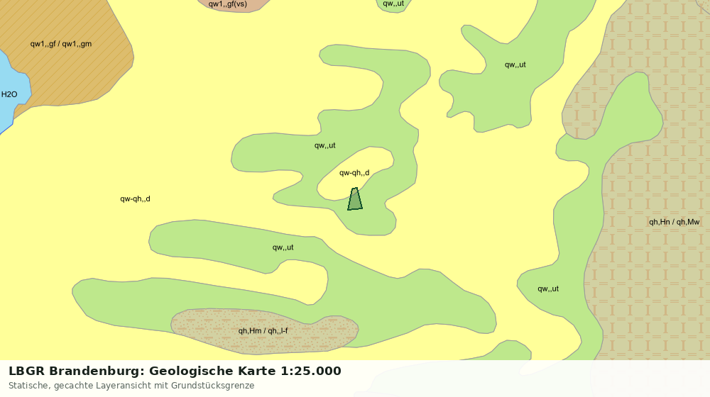 Statische Kartenansicht: LBGR Brandenburg: Geologische Karte 1:25.000