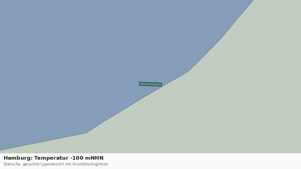 Statische Kartenansicht: Hamburg: Temperatur -100 mNHN