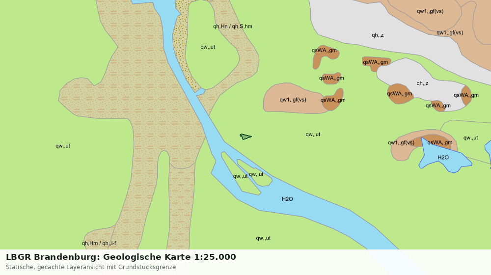 Statische Kartenansicht: LBGR Brandenburg: Geologische Karte 1:25.000