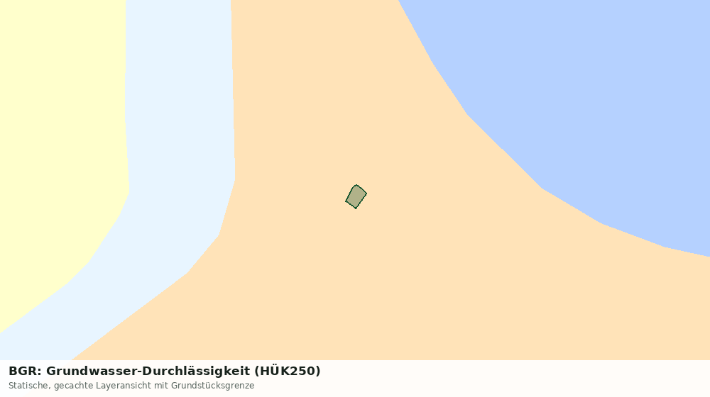 Statische Kartenansicht: BGR: Grundwasser-Durchlässigkeit (HÜK250)