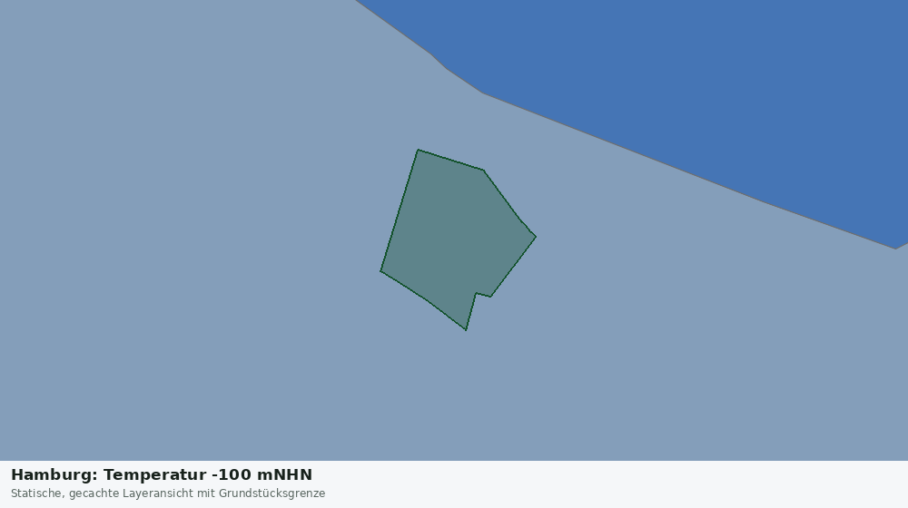 Statische Kartenansicht: Hamburg: Temperatur -100 mNHN