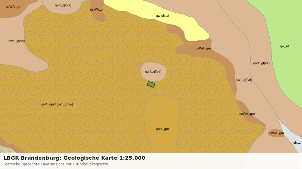 Statische Kartenansicht: LBGR Brandenburg: Geologische Karte 1:25.000