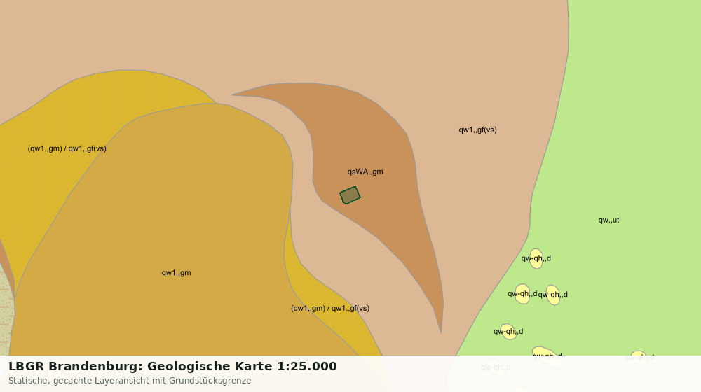 Statische Kartenansicht: LBGR Brandenburg: Geologische Karte 1:25.000