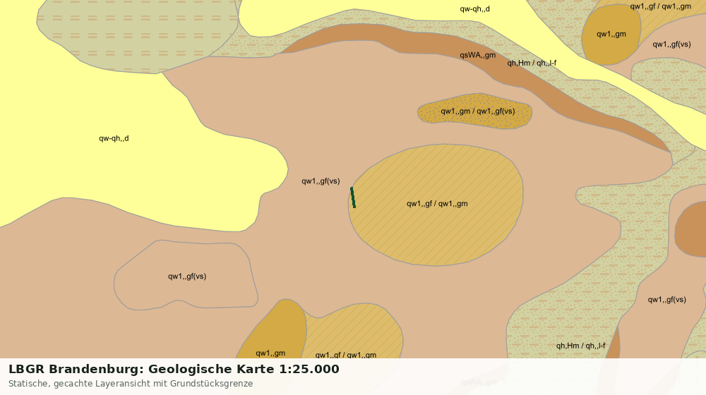 Statische Kartenansicht: LBGR Brandenburg: Geologische Karte 1:25.000