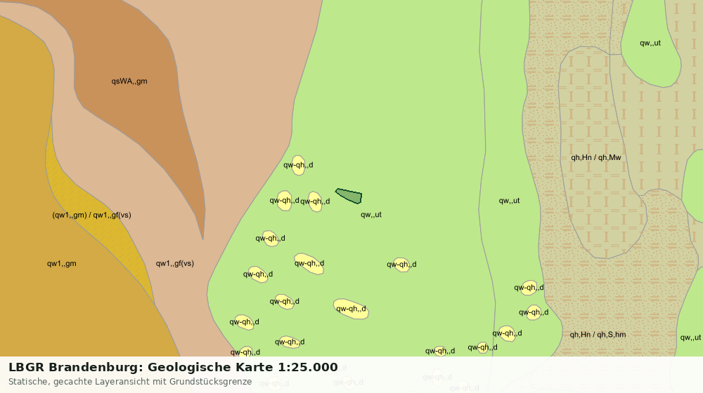 Statische Kartenansicht: LBGR Brandenburg: Geologische Karte 1:25.000