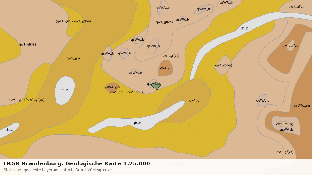 Statische Kartenansicht: LBGR Brandenburg: Geologische Karte 1:25.000