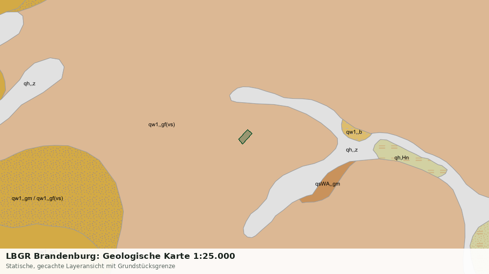 Statische Kartenansicht: LBGR Brandenburg: Geologische Karte 1:25.000