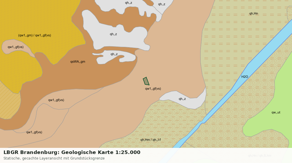 Statische Kartenansicht: LBGR Brandenburg: Geologische Karte 1:25.000