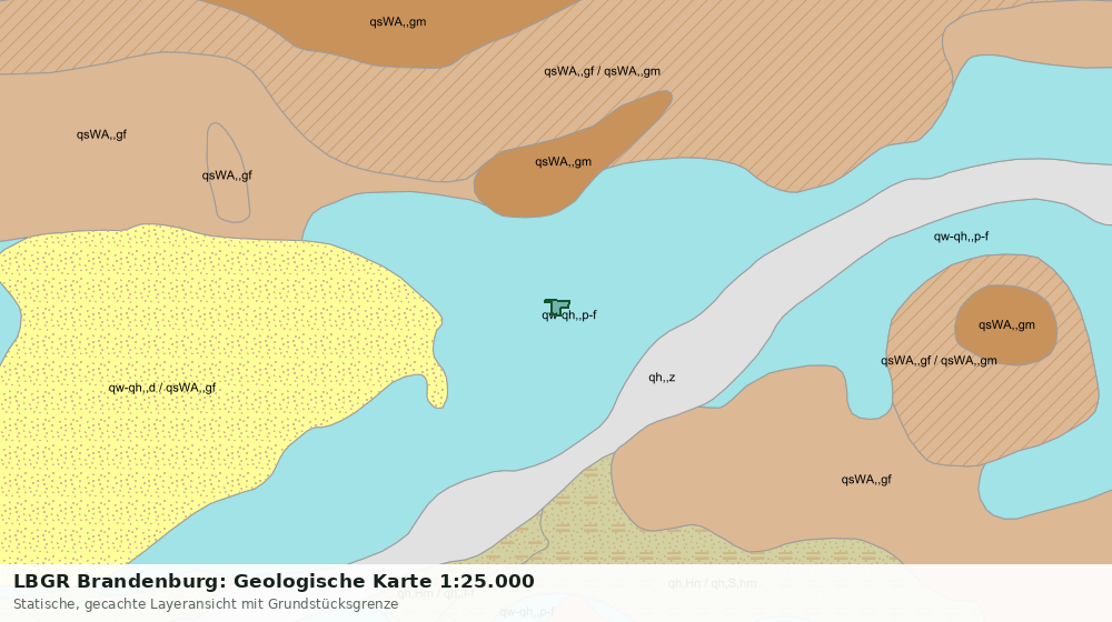 Statische Kartenansicht: LBGR Brandenburg: Geologische Karte 1:25.000