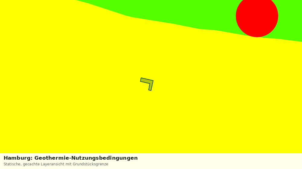 Statische Kartenansicht: Hamburg: Geothermie-Nutzungsbedingungen