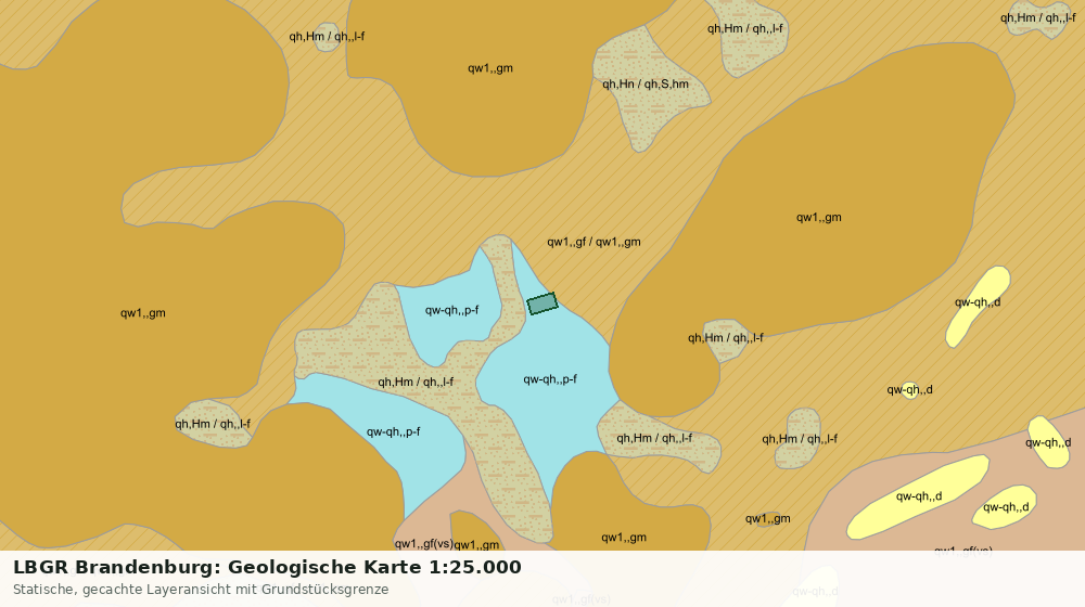 Statische Kartenansicht: LBGR Brandenburg: Geologische Karte 1:25.000