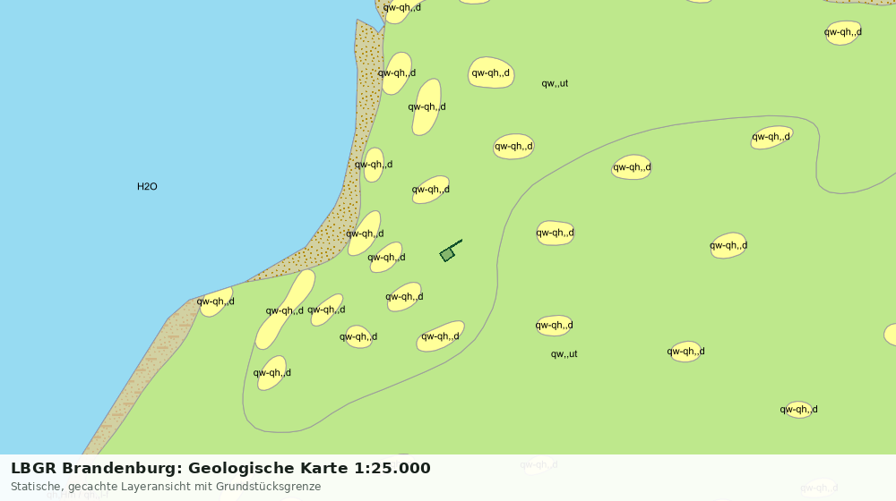 Statische Kartenansicht: LBGR Brandenburg: Geologische Karte 1:25.000