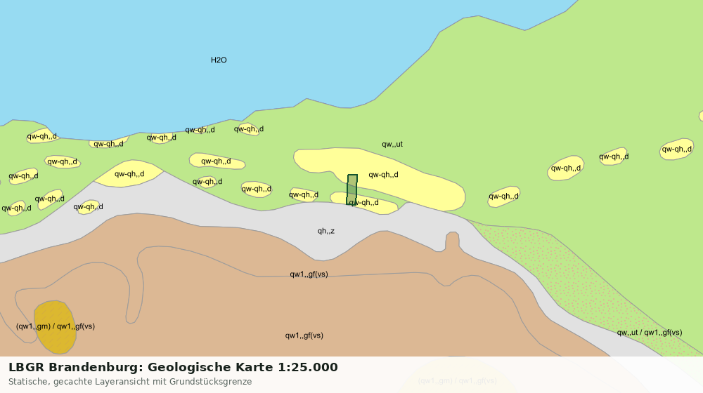 Statische Kartenansicht: LBGR Brandenburg: Geologische Karte 1:25.000