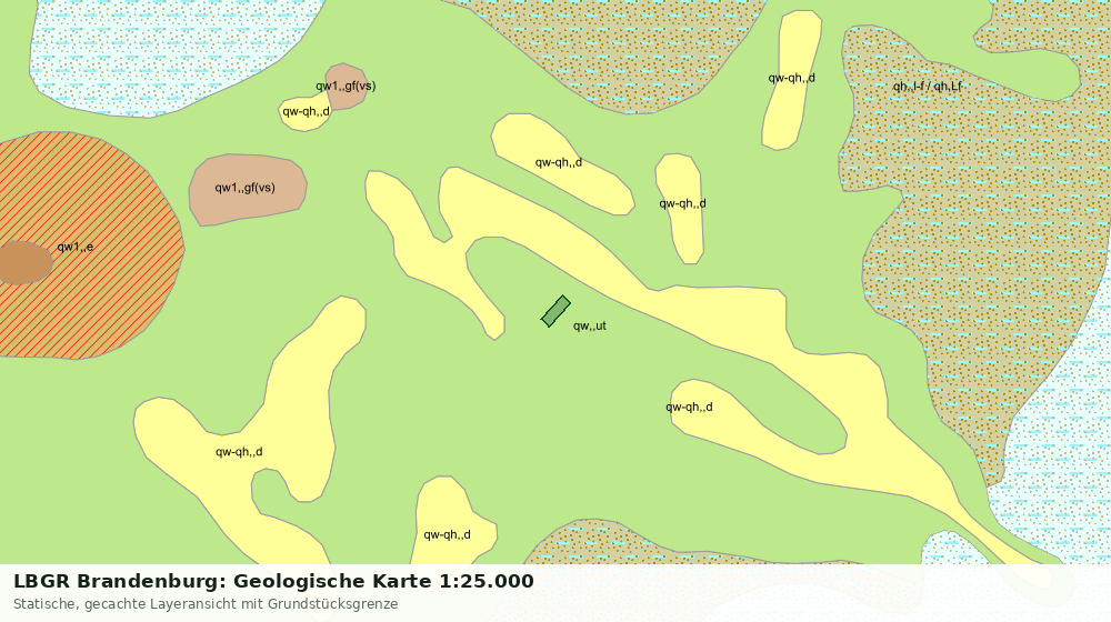 Statische Kartenansicht: LBGR Brandenburg: Geologische Karte 1:25.000