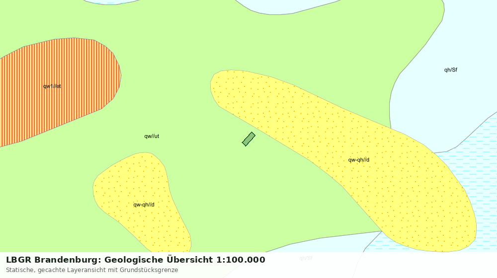 Statische Kartenansicht: LBGR Brandenburg: Geologische Übersicht 1:100.000
