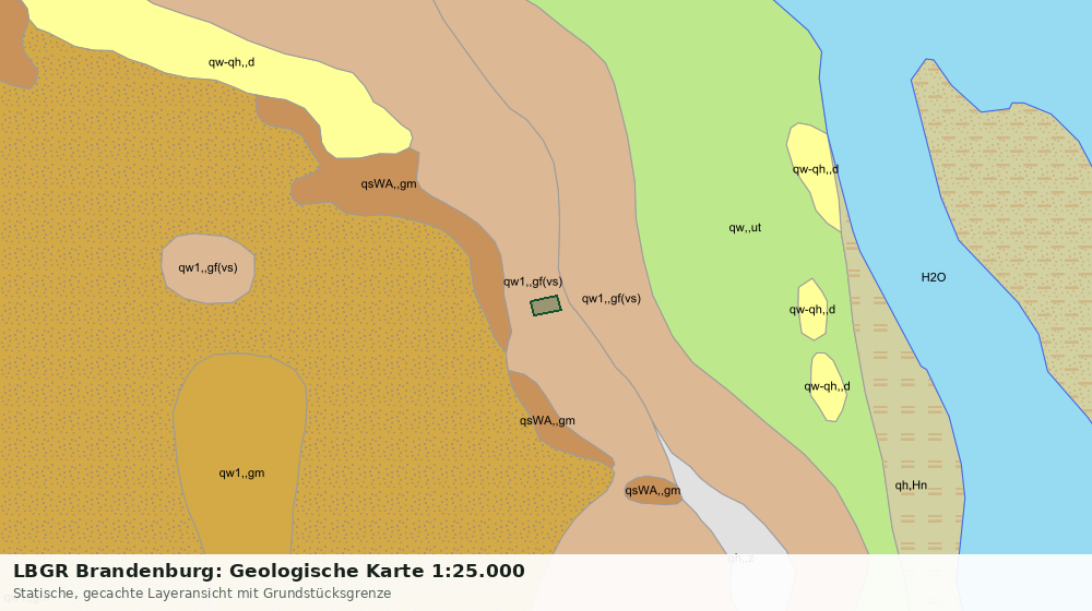 Statische Kartenansicht: LBGR Brandenburg: Geologische Karte 1:25.000