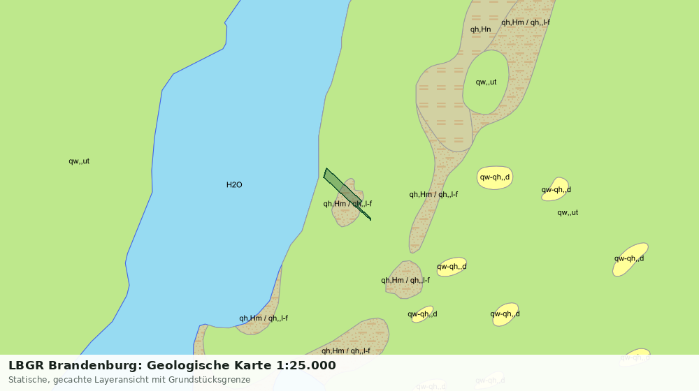 Statische Kartenansicht: LBGR Brandenburg: Geologische Karte 1:25.000